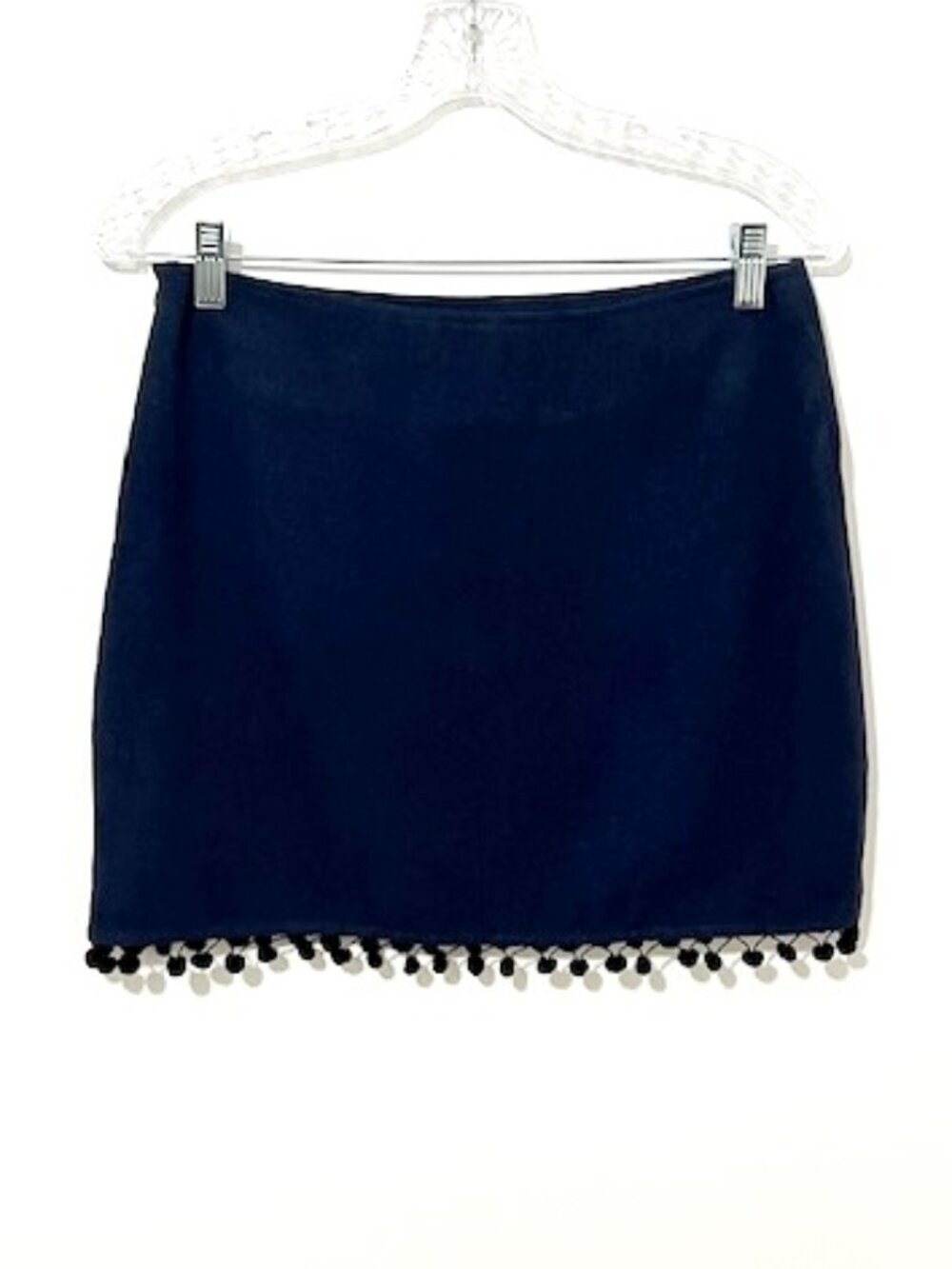 Island Girl Embroidered Mini Skirt Bird Floral Boho Pom Pom Trim Size S - Picture 3 of 8